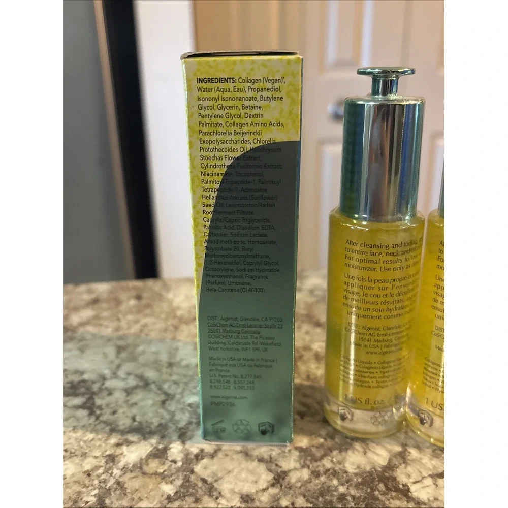 ALGENIST Genius Liquid Collagen Duo! NEW 2 FL OZ (2 x 1‎ fl. oz.) Sealed NOS